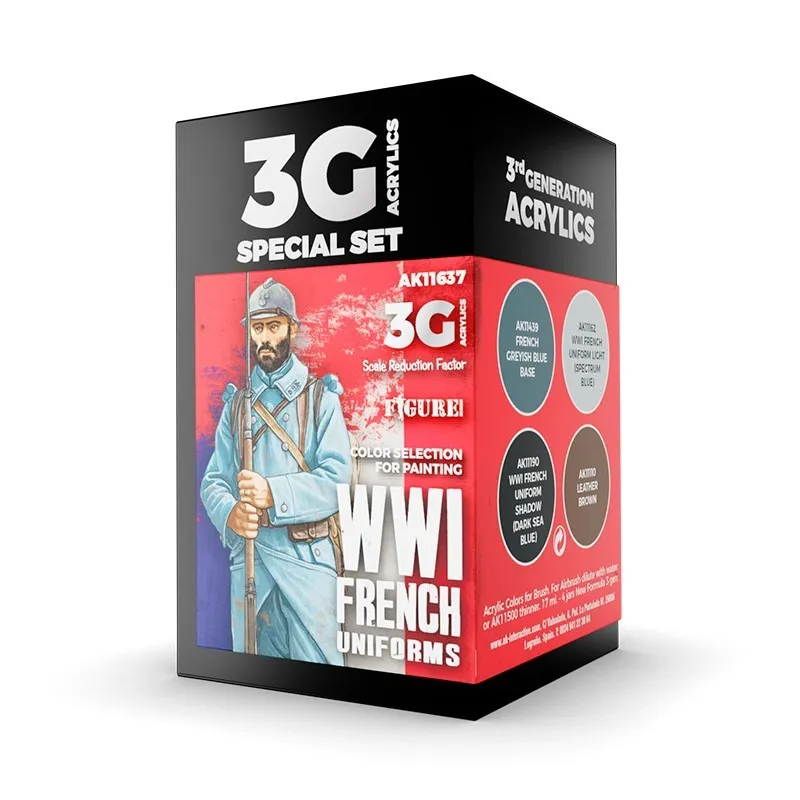 3rd Gen Acrylics Figure Set WWI French Uniforms