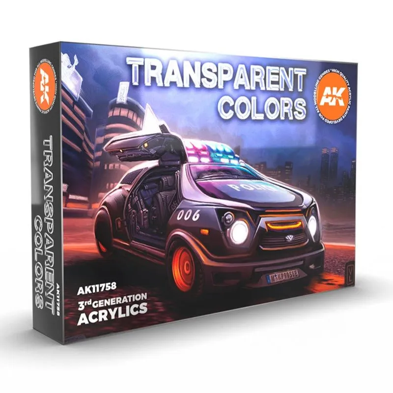 AK Interactive 3rd Gen Acrylic Transparent Colors Set (AK11758)