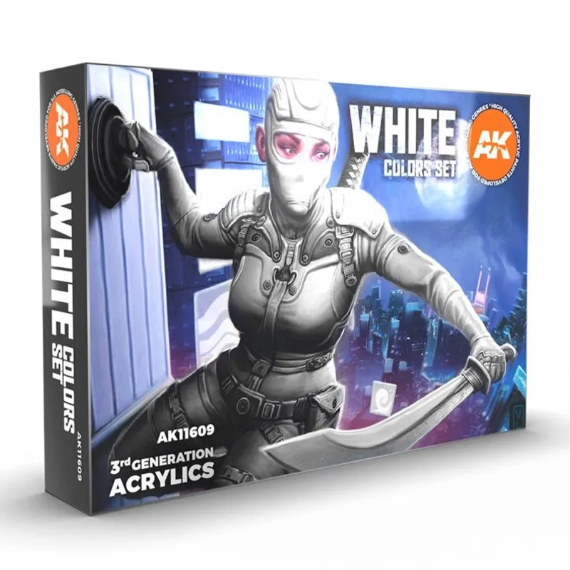 AK Interactive 3rd Gen Acrylic White Colors Set (AK11609)