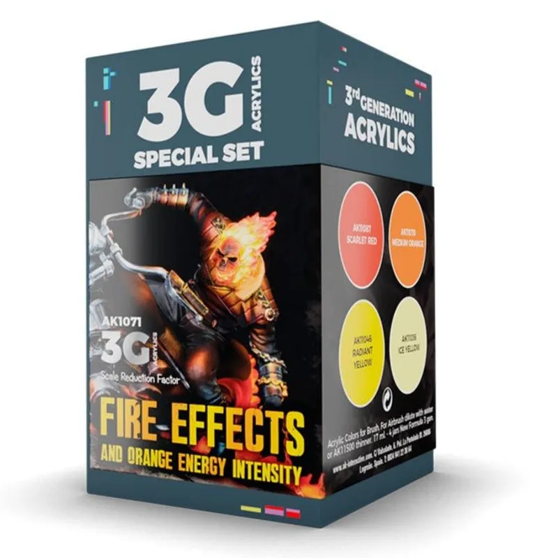 AK Interactive Wargame Color Set: Fire Effects (AK1071)