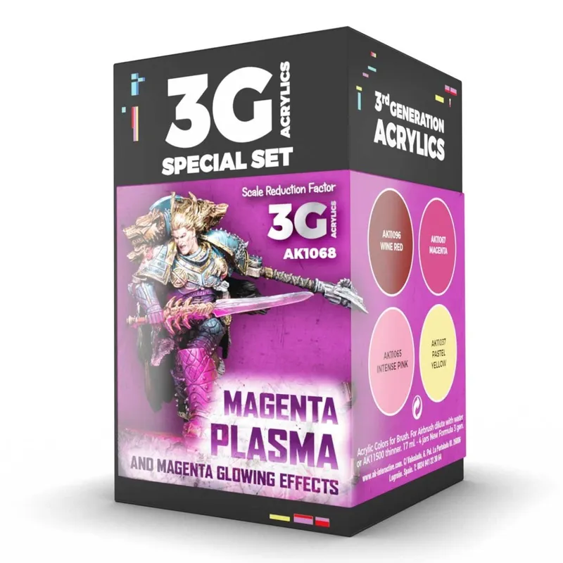 AK Interactive Wargame Color Set: Magenta Plasma and Glowing Effects (AK1068)