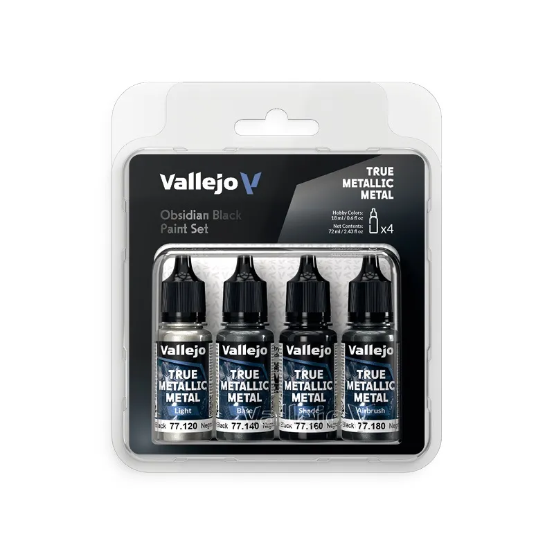 True Metallic Metal TMM Paint Set - Obsidian Black