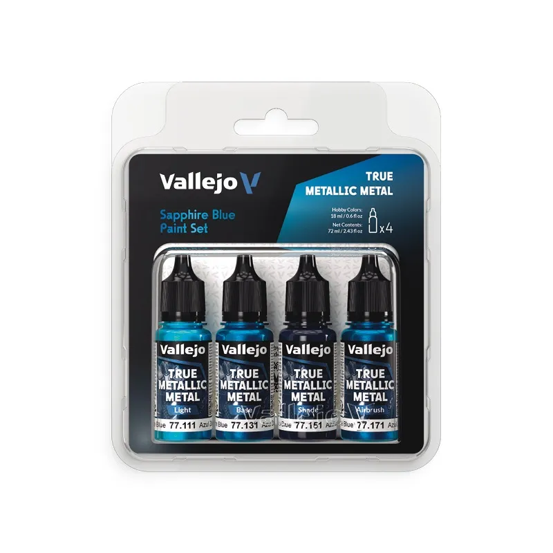 True Metallic Metal TMM Paint Set - Sapphire Blue