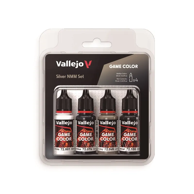 Vallejo Game Color Set - Silver NMM Colours
