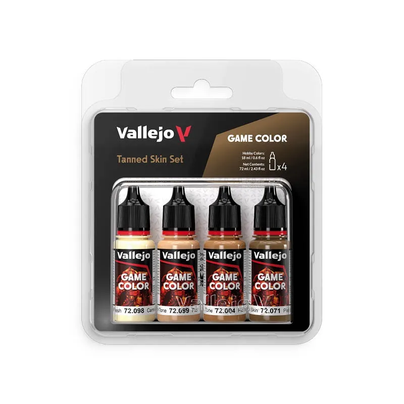 Vallejo Game Color Set - Tanned Skin Colours