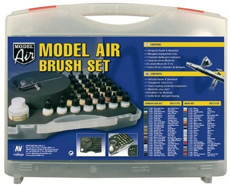 Vallejo Model Air - Military Colours & Airbrush Set