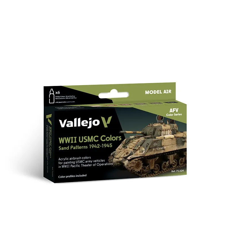 Vallejo Model Air Set - WWII USMC Colors Sand Patterns 1942-1945