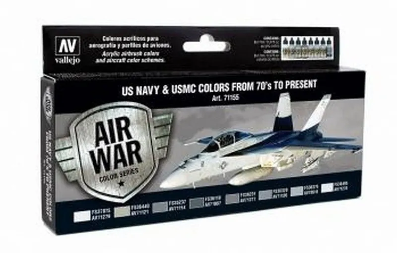 Vallejo Model Air - US Navy & USMC Colors 1970's Onwards Set