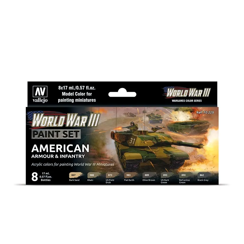 Vallejo Model Color Set - WW3 American Armour & Infantry