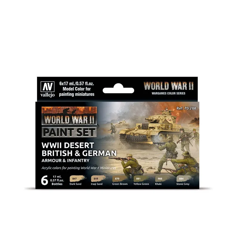 Vallejo Model Color Set - WWII Desert British & German